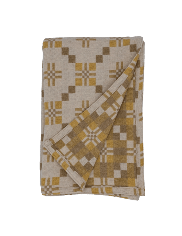 St Davids Cross Welsh Wool Throw in Shore - Faire Living