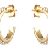 Venus Pearl Hoop Earrings