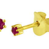 Teeny Ruby Stud Earrings