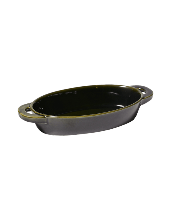 Green Oval Gratin Baking Dish - Faire Living