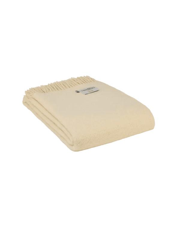 Moorland Cream Pure Scottish Wool Throw - Faire Living