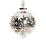 Egyptian Glass Silver Snowflake Ornament