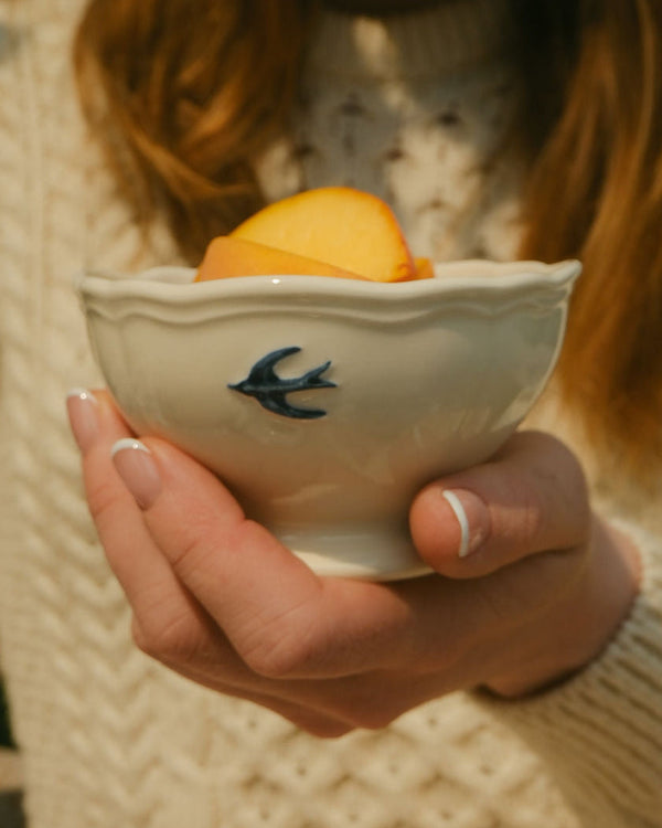 Sparrow Japanese Porcelain Bowl