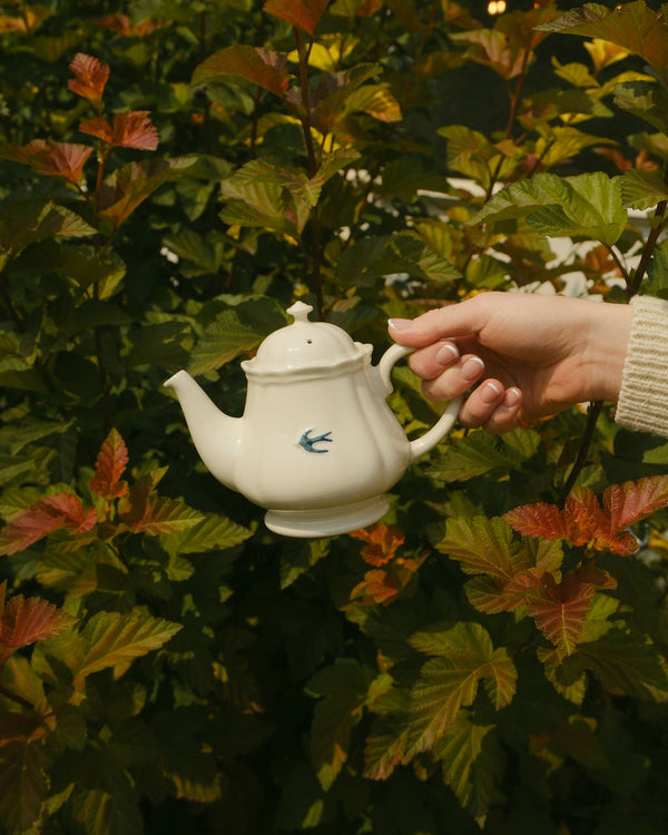 Sparrow Porcelain Teapot