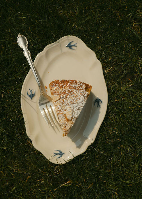 Sparrow Japanese Porcelain Serving Plate