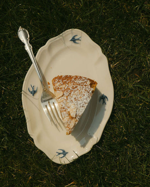 Sparrow Japanese Porcelain Serving Plate