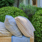 20" Blue Stripe II Handwoven Cotton Cushion