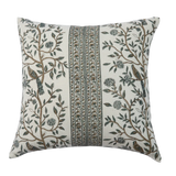 22x22 Chriya Azur Linen Blockprint Pillow