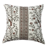 22x22 Chriya Ruby Linen Blockprint Pillow