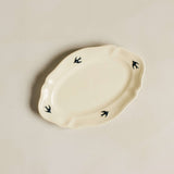 Sparrow Japanese Porcelain Serving Platter
