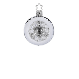 Silver Reflector — Silver frosted reflector ornament with vintage-inspired finish, handcrafted by Inge-Glas® Germany.