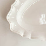 Manoir Cream Scalloped Japanese Stoneware Platter