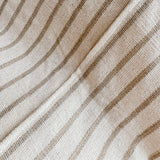 20" Greige Stripe Handwoven Cotton Cushion