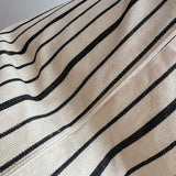 20" Black Stripe Handwoven Cotton Cushion