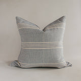 20" Blue Stripe II Handwoven Cotton Cushion
