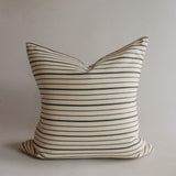 20" Black Stripe Handwoven Cotton Cushion