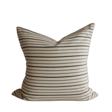 20" Black Stripe Handwoven Cotton Cushion