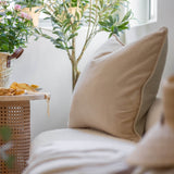 Cotton Velvet Cover Taupe