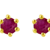 Teeny Ruby Stud Earrings