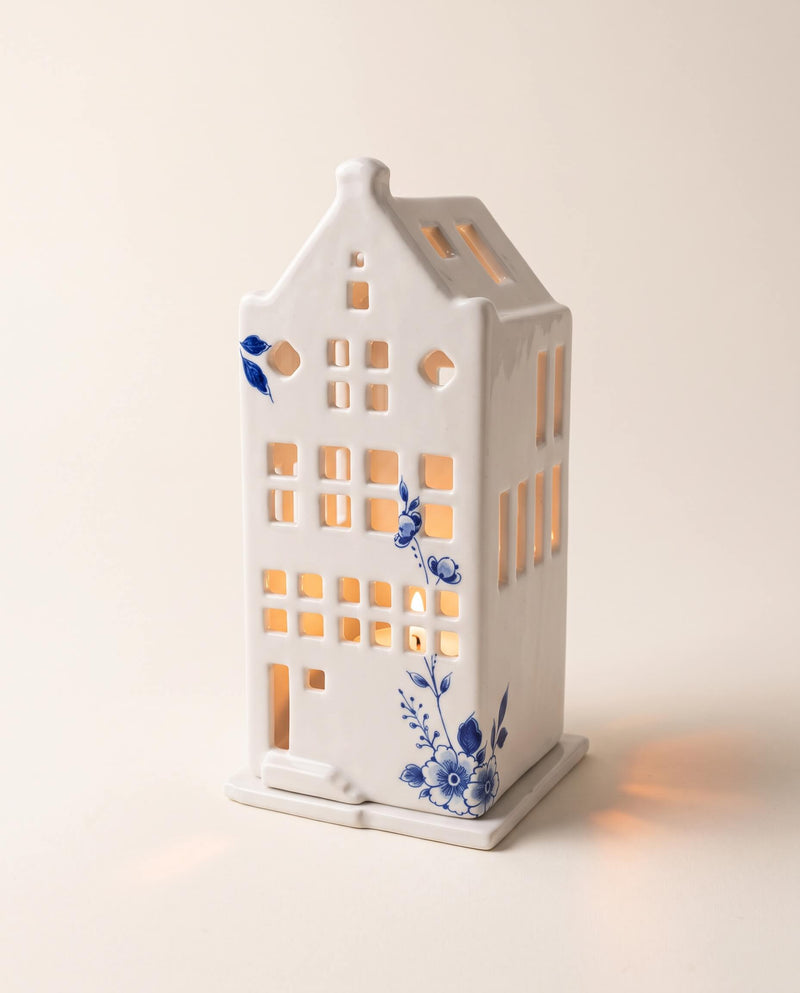 Delft Gable House Tealight Holder