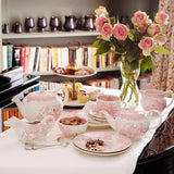 Burleigh Pink Asiatic Pheasants Large Teapot