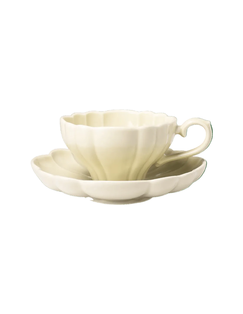 Green Bouquet Teacup & Saucer