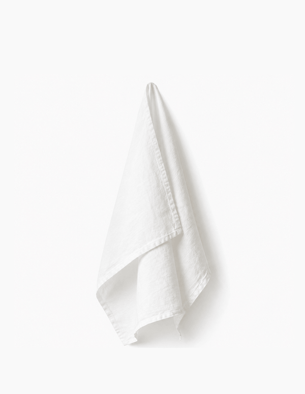 White Linen Tea Towel