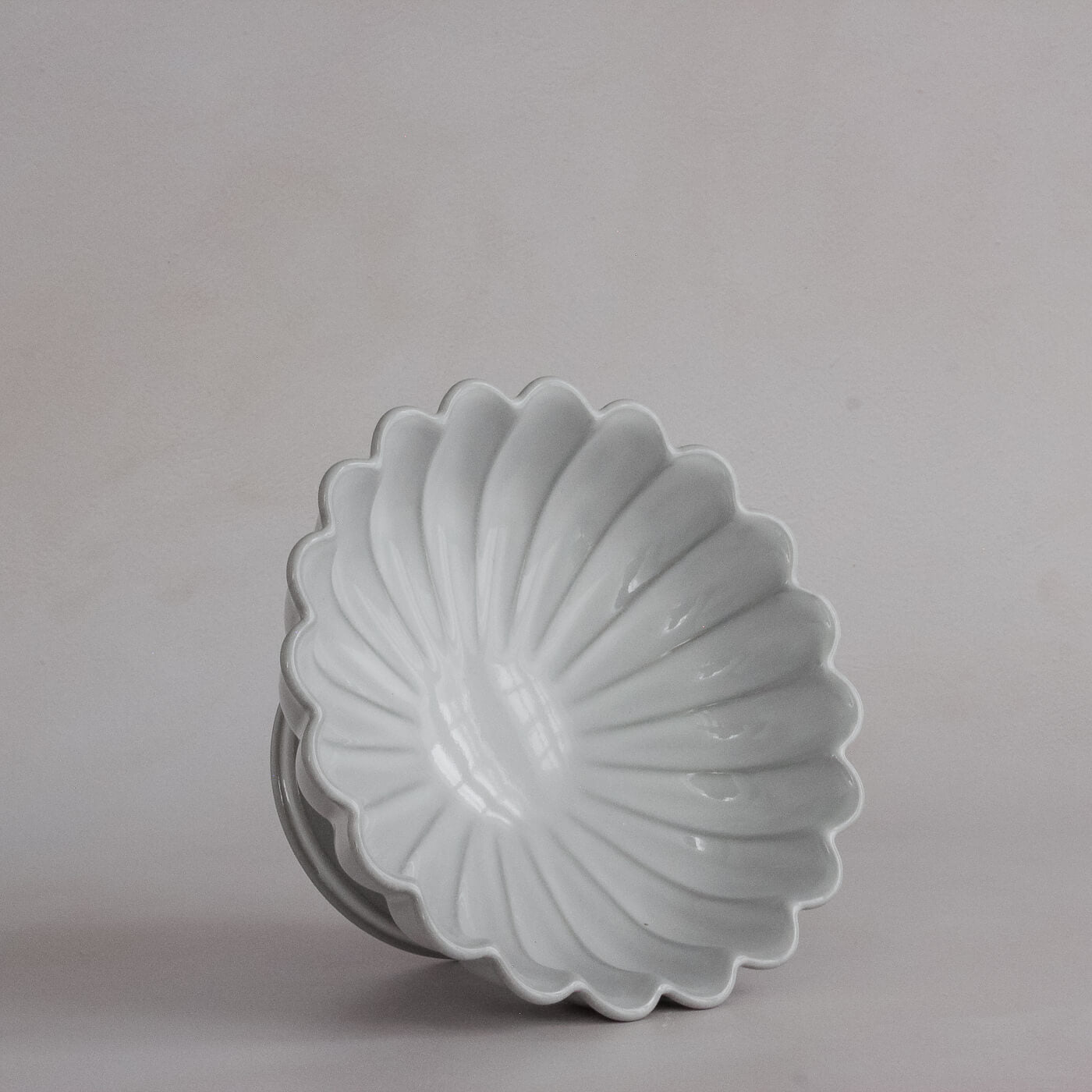 Grey Blossom Compote Dish by Marumitsu Pottery