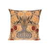 Blue Floral Cotton Jacquard Woven Pillow Cover - Faire Living