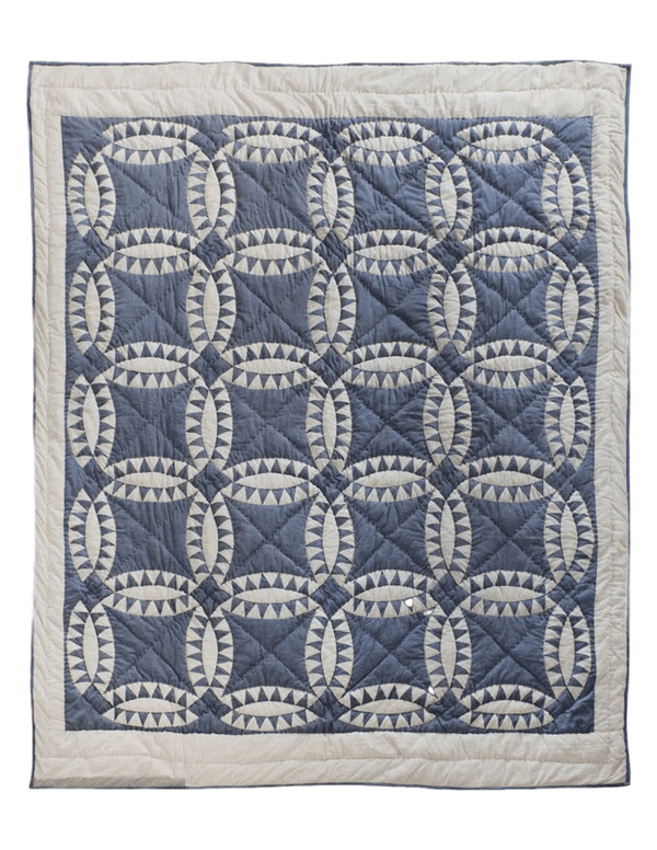 Wedding Ring Patchwork Organic Cotton Quilt - Faire Living