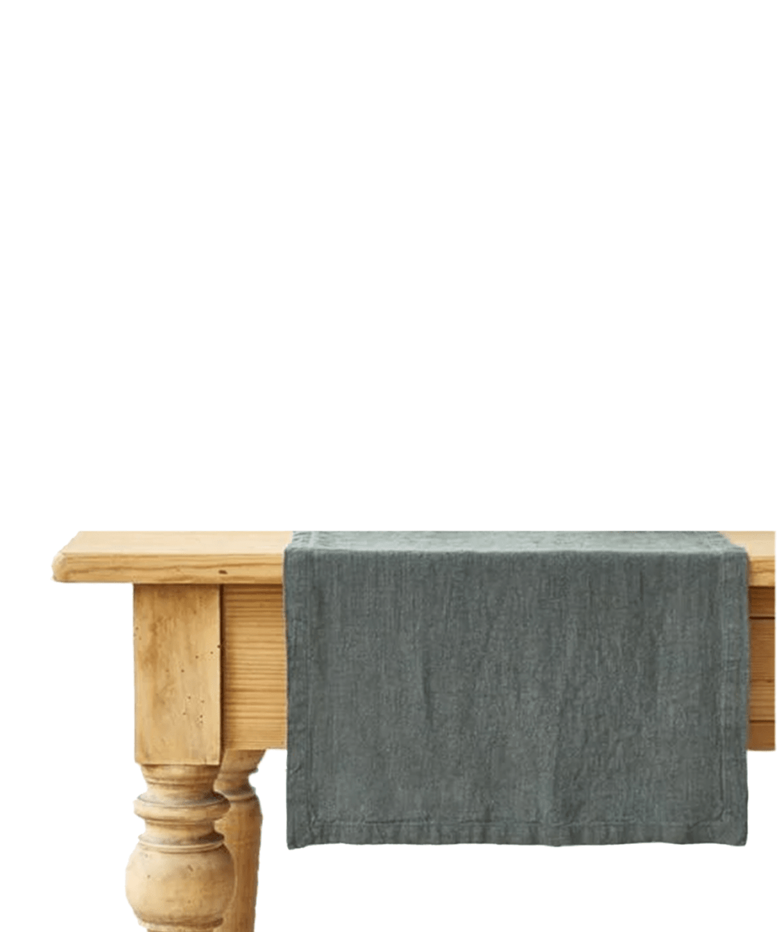 Forest Green Linen Table Runner - Faire Living
