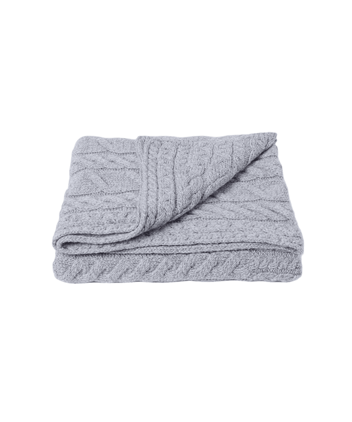 Irish Knit Aran Cable Throw in Oat - Faire Living