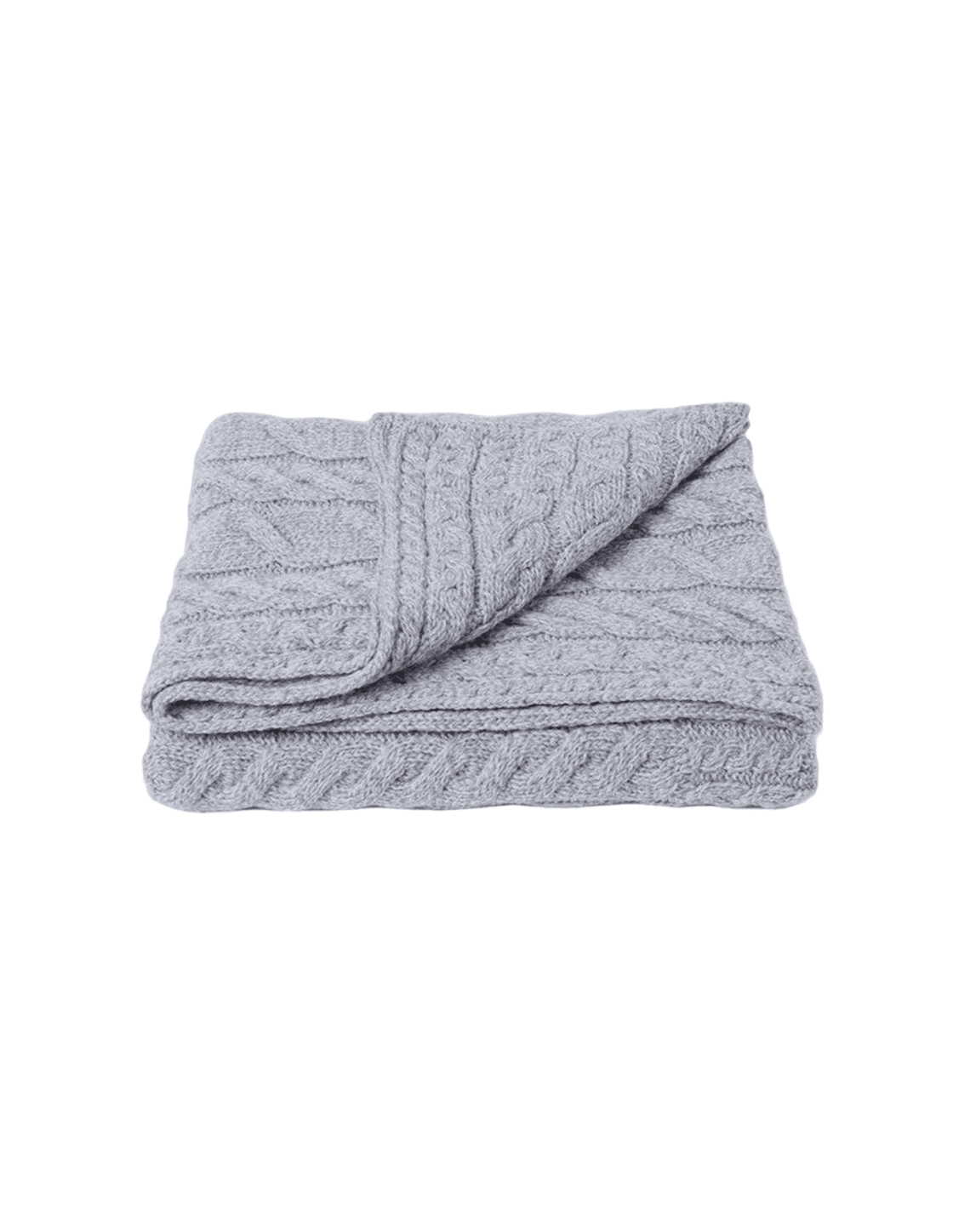 Irish Knit Aran Cable Throw in Oat - Faire Living