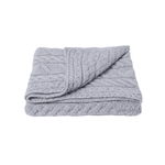 Irish Knit Aran Cable Throw in Oat - Faire Living