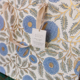 Large Blue Block Printed Gift Bags