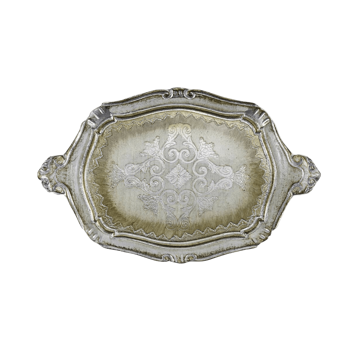 Small Antique Florentino Wooden Tray - Faire Living