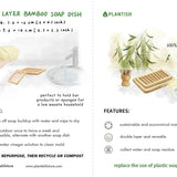 Dual-layer Bamboo Soap Dish