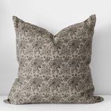 Elizabeth Pillow Cover | Neutral Floral Pillow Cover: 20” x 20” / Printed Back
