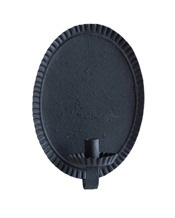 Iron Handcrafted Oval Candle Sconce