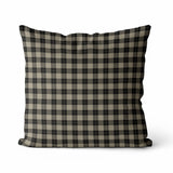 Hudson Pillow Cover | Plaid Tartan Neutral Cushion Cover: 20” x 20” / Printed Back