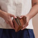 Harmonica Leather Wallet in Cognac - Faire Living