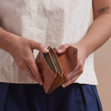 Harmonica Leather Wallet in Cognac - Faire Living