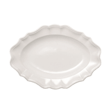 Manoir Cream Scalloped Japanese Stoneware Platter - Faire Living