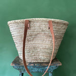 Natural Long Handled French Basket - Faire Living