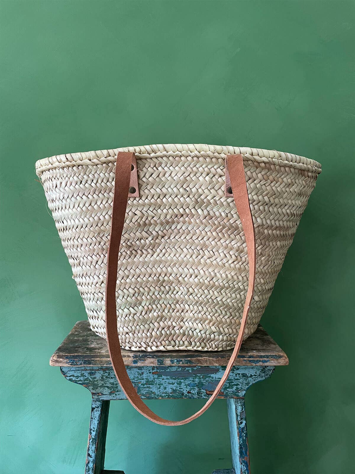 Natural Long Handled French Basket - Faire Living