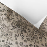 Elizabeth Pillow Cover | Neutral Floral Pillow Cover: 20” x 20” / Printed Back