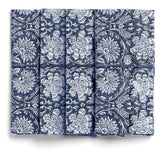 Navy Floral Cotton Napkin Set