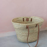 Brown Long Handled French Basket - Faire Living