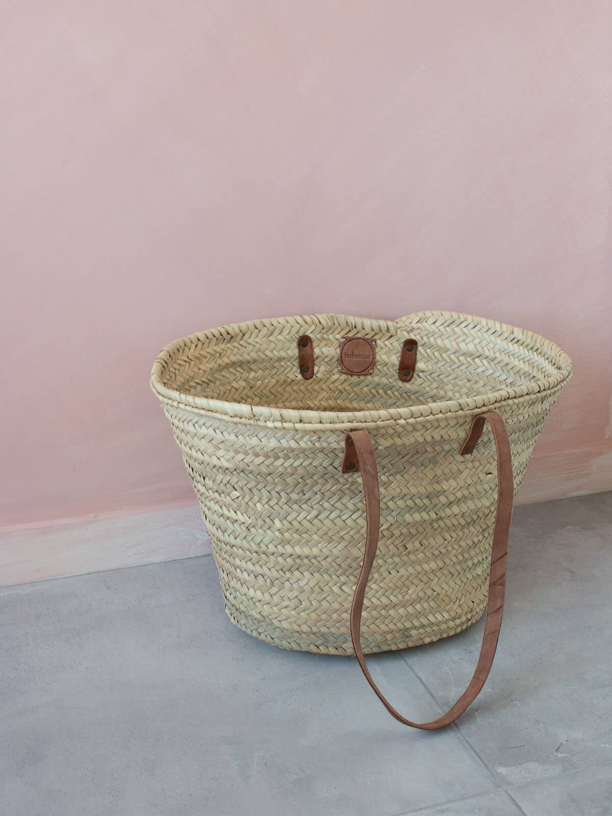 Brown Long Handled French Basket - Faire Living