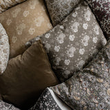 Valencia Pillow Cover | Floral Throw Pillow: 20” x 20” / Printed Back